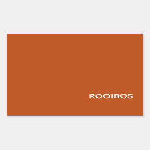 Rooibos red brown colour name sticker
