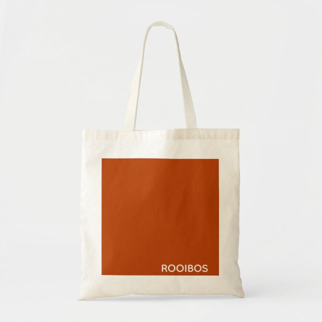 Rooibos red brown colour name tote bag (Front)
