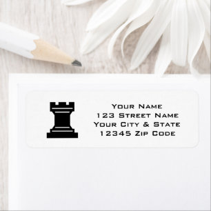 Rook Castle chess piece logo return address labels