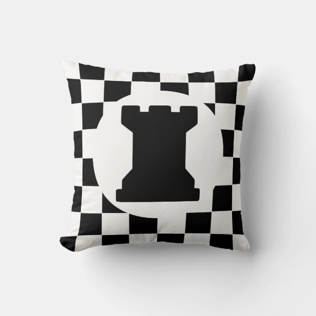 Rook Chess Piece - Pillow - Chess Themed Gift (Front)