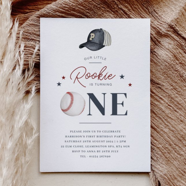 Rookie 1er anniversaire - Une invitation (Créateur téléchargé)