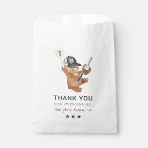 Rookie 1st Birthday Bear - Thank You Favour Bag