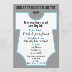 Rookie Baby Shower Invite