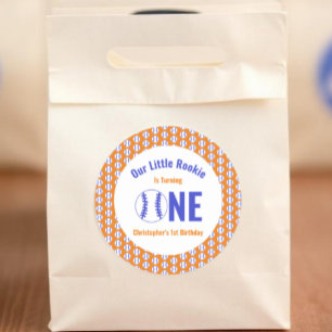 Rookie Baseball 1st Birthday Classic Round Sticker