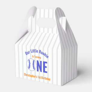 Rookie Baseball 1st Birthday Favor Box