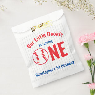 Rookie Baseball 1st Birthday Favour Bag