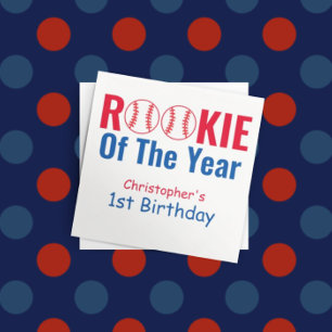 Rookie Baseball 1st Birthday Napkin