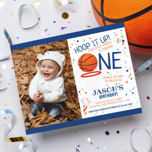 Rookie Basketball Blue Budget Photo 1st Birthday 