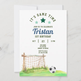 Rookie de football 1er anniversaire Invitation