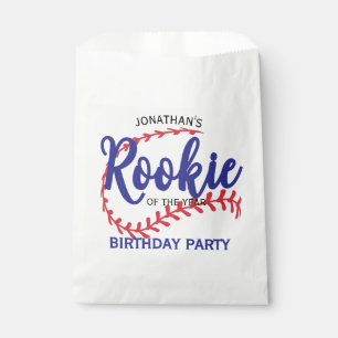 Rookie of the Year 1st Bday Baseball Favour Bag