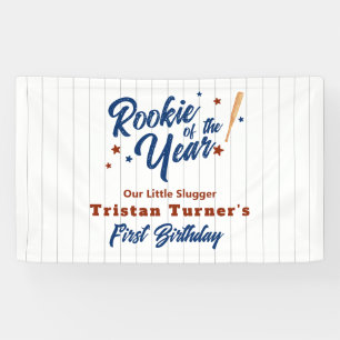 Rookie Of The Year 1st Birthday  Banner