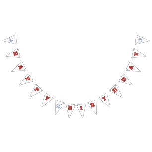 Rookie Of The Year 1st Birthday Bunting Flags