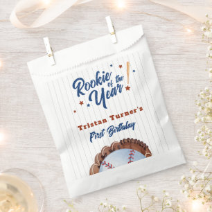 Rookie Of The Year 1st Birthday Favor Bags
