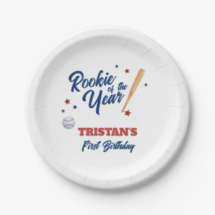 Rookie Of The Year 1st Birthday Paper Plate