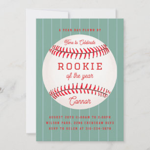 Rookie of the year 1st Birthday Party Invitation
