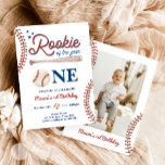 Rookie of The Year 1st Sport Boy Baseball Birthday Invitation<br><div class="desc">♥ A perfect way to invite your guests to your little one's birthday party!</div>