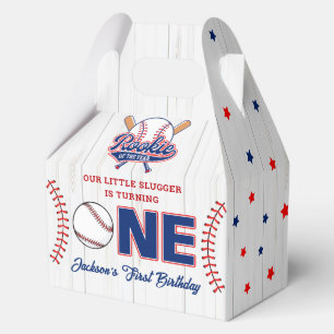 Rookie of the Year Baseball 1st Birthday Favor Box