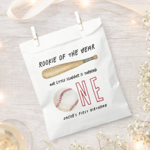 Rookie of the Year Baseball 1st Birthday Party Favour Bag