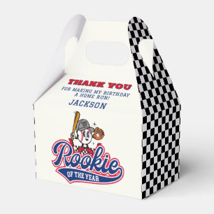Rookie Of The Year Baseball Birthday Party Custom Favor Box