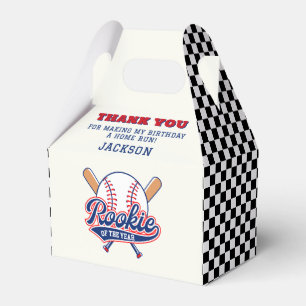 Rookie Of The Year Baseball Birthday Party Custom Favor Box