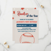 Rookie of the Year Baseball Birthday Party