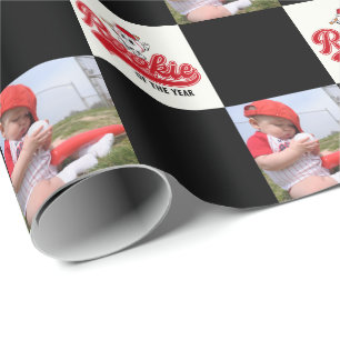 Rookie Of The Year Baseball Birthday Personalized Wrapping Paper