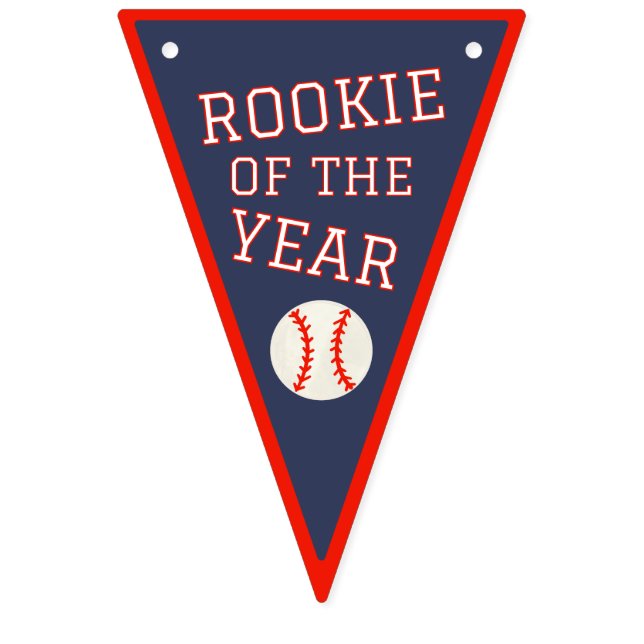 Rookie of the Year Baseball Bunting Banner (Sixteenth Flag)