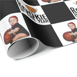 Rookie Of The Year Basketball Birthday Customized Wrapping Paper