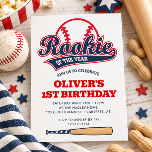 Rookie of the Year Kid's 1st Birthday Invitation
