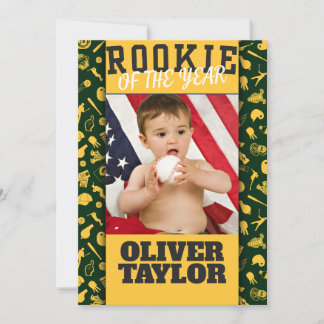 Rookie of the Year Photo Kid's Party Invitation