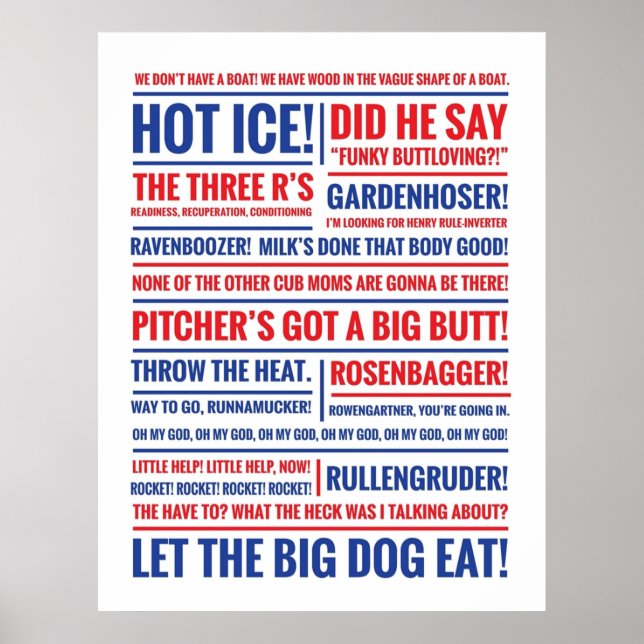 Rookie of the Year  Typographic Quotes Poster (Front)