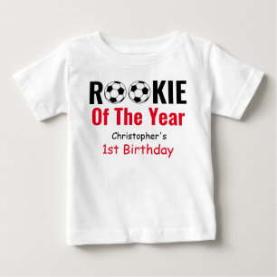 Rookie Soccer 1st Birthday Baby T-Shirt