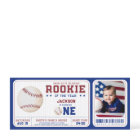 Rookie Year 1st Birthday Baseball Ticket PHOTO