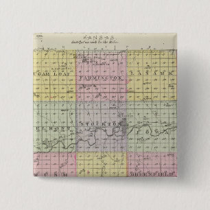 Rooks County, Kansas 2 Inch Square Button