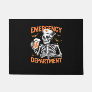 Room 2 Sided Emergency Department Halloween Nurse Doormat