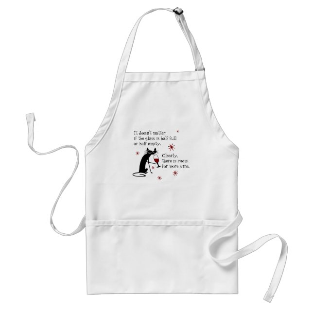 Room for More Wine Funny Quote with Cat Standard Apron (Front)