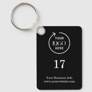 Room Number   Black Business Modern  Keychain