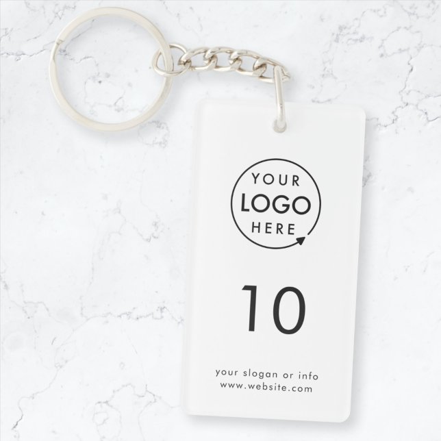 Room Number | Logo Hospitality Business Modern Keychain (Creator Uploaded)