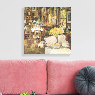 Room of Flowers by Childe Hassam, Vintage Fine Art Canvas Print