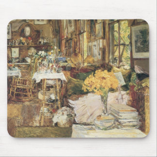Room of Flowers by Childe Hassam, Vintage Fine Art Mouse Pad