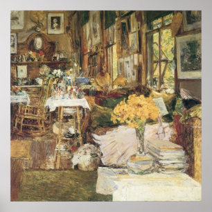Room of Flowers by Childe Hassam, Vintage Fine Art Poster