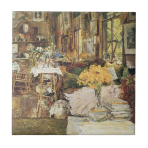 Room of Flowers by Childe Hassam, Vintage Fine Art Tile