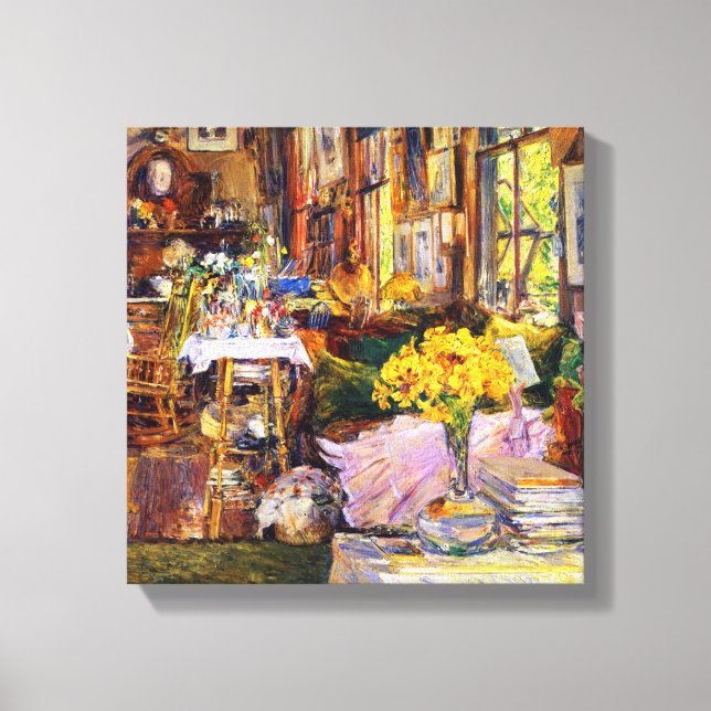 Room of Flowers by Frederick Childe Hassam Canvas Print (Front)