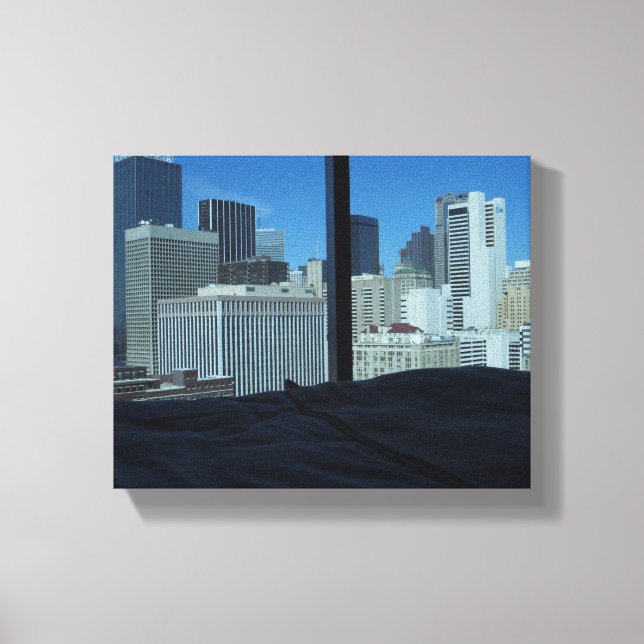Room View of Dallas Skyline, Texas Canvas Print (Front)