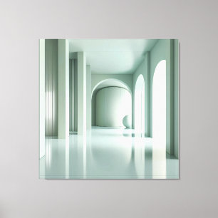 Room with Vertical Structure Wall Canvas Print