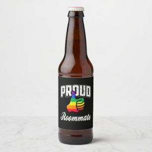 Roommate Gay Pride Beer Bottle Label