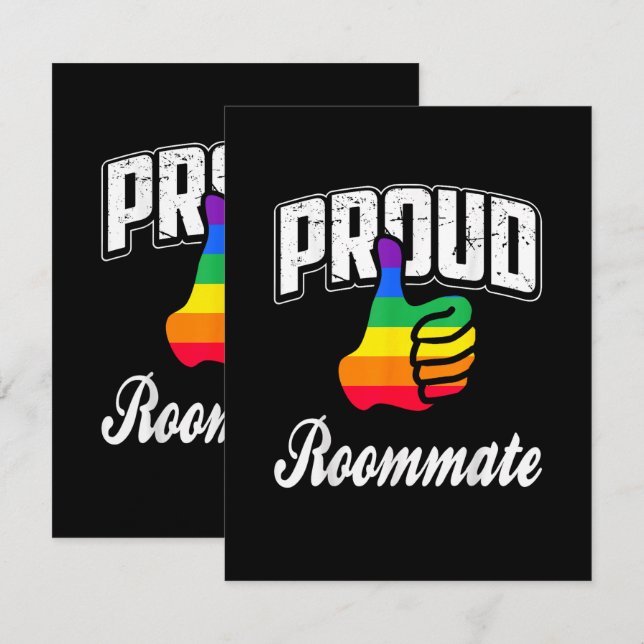  Roommate Gay Pride Card (Front/Back)