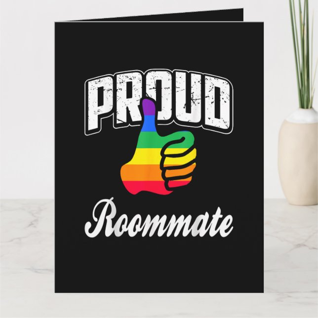  Roommate Gay Pride Card (Front)
