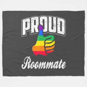 Roommate Gay Pride Fleece Blanket