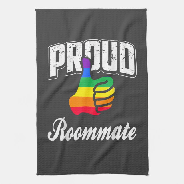  Roommate Gay Pride Kitchen Towel (Vertical)